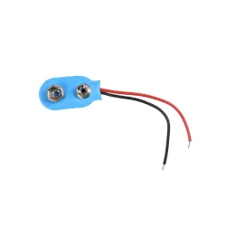 Invento 1pcs 9V 9volt Battery Holder Clip Snap On Connector Cable Lead Blue