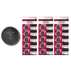 Invento 15pcs 3V CR2016 Li-ion Battery (Non-Rechargeable) CR 2016 Button Coin Cell Battery for Calculator Watch Electoni
