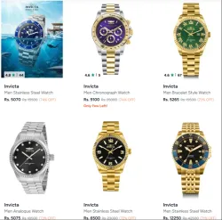 Invicta Mens Watches Up to 74% Discount