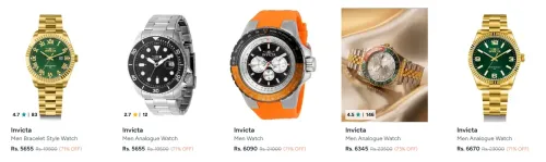 Image of Invicta Men's Watches at minimum 70% Discount