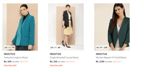 Image of Invictus Blazers Women's blazer From ₹554