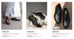 INVICTUS Men Formal Derbys Starting At ₹664