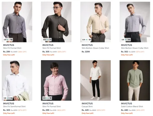 Image of Invictus Men's Shirts up to 88% Discount