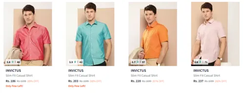 Image of Invictus Men Shirt Starting @ ₹186