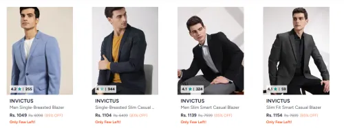 Image of Invictus Men's Blazers at minimum 80% Discount