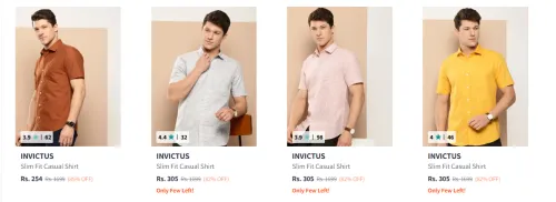 Image of INVICTUS Men's Casual Shirts upto 85% Discount