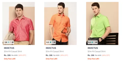 Image of Invictus Shirts Starting at ₹186