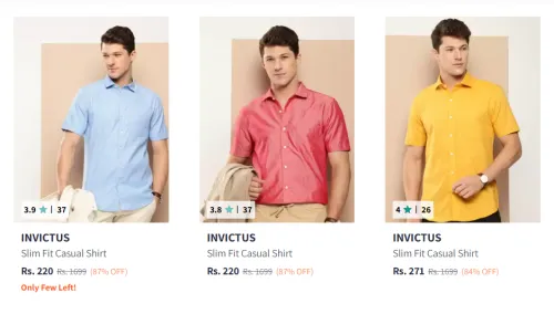Image of Invictus Shirts Starting At ₹220