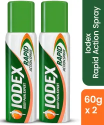 Iodex Pain Relief, Body Pain Relief, Back Pain Relief , Spray (2 x 60 g)