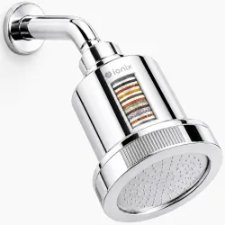 IONIX 15-Stage Chrome Shower Head Filter for Hard Water