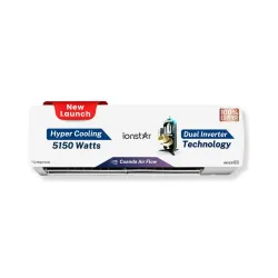Ionstar 1.5 Ton 3 Star Dual Inverter Split AC - | Copper Coil | 30% More Cooling 5150 Watts Capacity | 6-1 Flexi Modes |