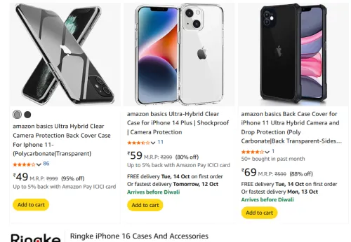 Image of Iphone Case Cover Starting @ ₹49