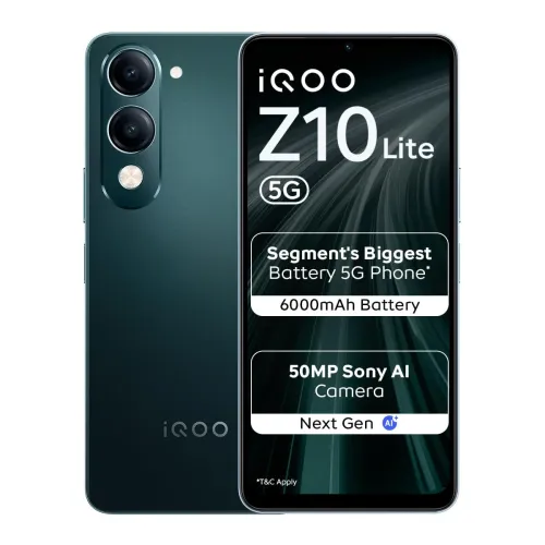 Image of iQOO Z10 Lite 5G, 4GB RAM, 128GB Storage, Dimensity 6300, 6000mAh Battery