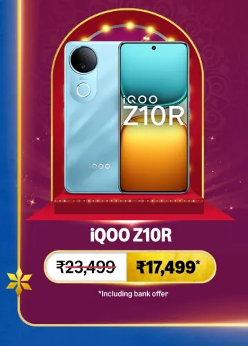 Image of iQOO Z10R 5G Smartphone @ ₹17499 on Big Billion Day Sale