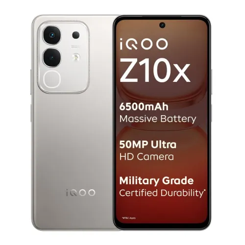 Image of iQOO Z10x 5G (Titanium, 6GB RAM, 128GB Storage)