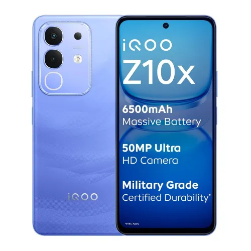 Image of iQOO Z10x 5G (Ultramarine, 6GB RAM, 128GB Storage) 