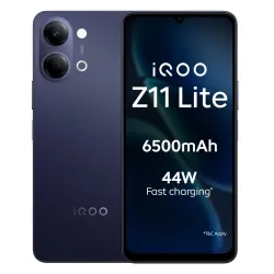 iQOO Z11 Lite 44W 5G (Midnight Blue, 4GB RAM, 64GB Storage)