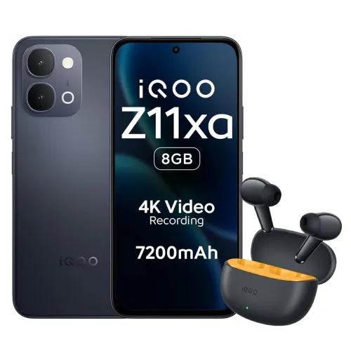 Image of iQOO Z11xa 5G (Titan Black, 8+128 GB) Buds