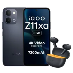 iQOO Z11xa 5G (Titan Black, 8+128 GB) Buds