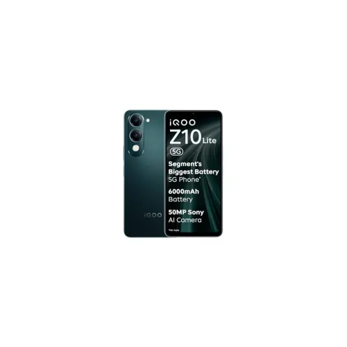 Image of iQOO Z10 Lite 5G (Cyber Green, 6GB RAM, 128GB Storage)