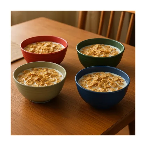 Image of IRIDA Naturals Wheat Straw 6-Inch Serving Bowls 800ml Pack 4