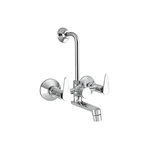 Image of iRiS 2-in-1 Brass Wall Mixer Tap with Overhead Shower Provision