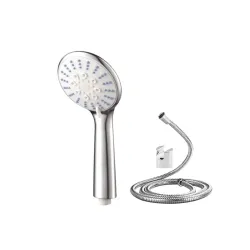 iRiS HXR23 304 Stainless Steel Multi Function Hand Shower with Hose & Bracket Telephonic Sprayer Spray Chrome Finish Han