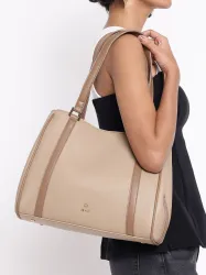 IRTH by House of Titan Textured Large Half Moon Shoulder Bag