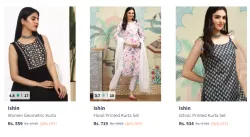 Ishin Women Kurta Starting At ₹559