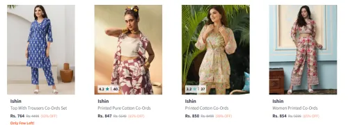 Image of Ishin Women's Co-ord Sets upto 89% Discount