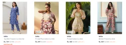 Ishin Womens Co-ord Sets upto 89% Discount