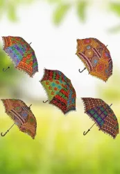 Ishu Handiartistic Rajasthani Decorative Umbrella Set 5 Pieces Navratri