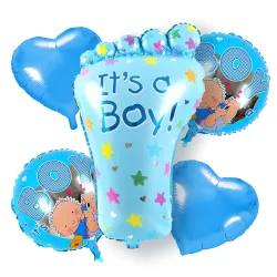 ITAF Foil Balloons For Baby Boy Welcome (Set Of 5 Pcs)