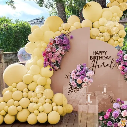 Image of ITAF Lemon Pastel Balloons For Birthday / Anniversary / Engagement/Wedding / Baby Shower / Farewell / Any Special Event 
