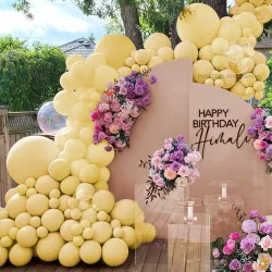 ITAF Lemon Pastel Balloons For Birthday / Anniversary / Engagement/Wedding / Baby Shower / Farewell / Any Special Event Theme Party Decoration - Pack of 50