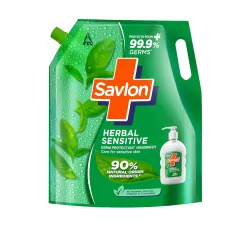 ITC Savlon Herbal Sensitive Germ Protection Liquid Handwash Refill Pack 1.3L | 99.9% Germ Protection | 90% Natural Origi
