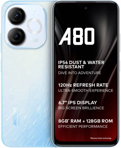 Image of itel A80 (Wave Blue, 128 GB) (4 GB RAM)