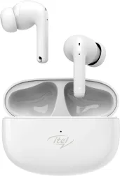 Itel T31 With 30H Playtime, 25db ANC, Quad-Mic ENC, Game Mode & 10mm Drivers Bluetooth Headset (White, True Wireless)