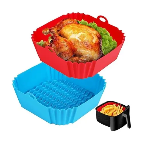 Image of ITUSHA Air Fryer Silicone Liners Square Basket
