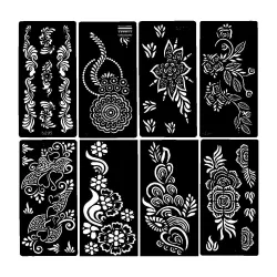 Ivanas Tatto Stencil for | Hand | Body | Face | Heena Art Temporary Tatto for Girls & Women, Design No. 1051