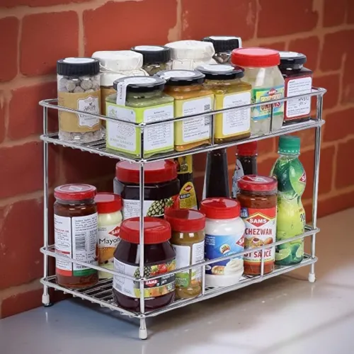 Image of IVAZA 2-Tier Stainless Steel Spice Rack