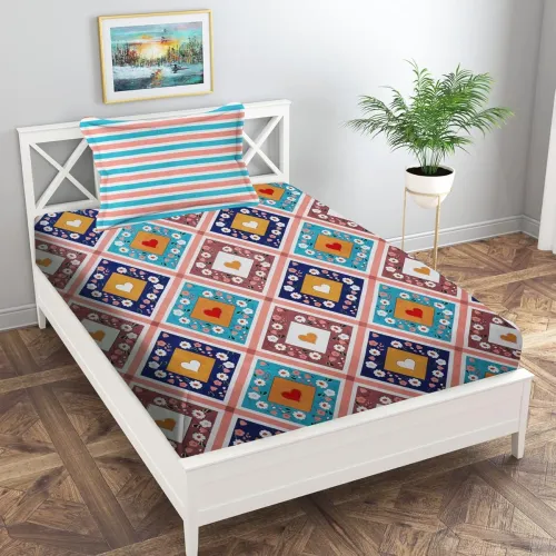 Image of IVAZA Turkish Cotton Single Bedsheet Set
