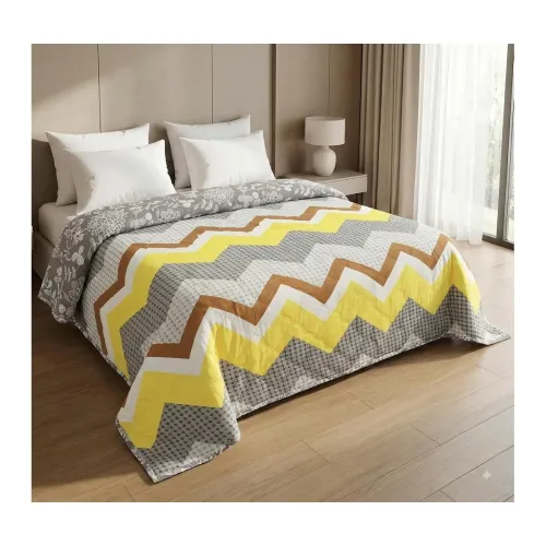 Image of IVAZA UltraSonic Quilted 120 GSM Microfibre Reversible Double Bed Printed