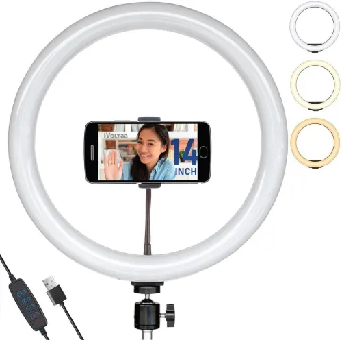 Image of iVoltaa 14inch Ring Flash Light (White)