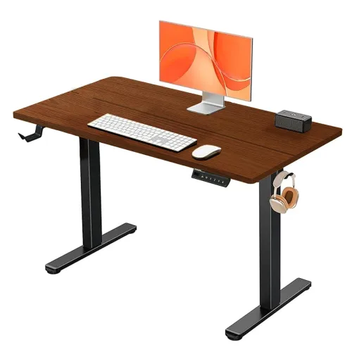 Image of iVOOMi Electric Height Adjustable Desk, 3 Memory Preset with Display, Lifts UP to 100KG, Collision Proof, Built-in Utili