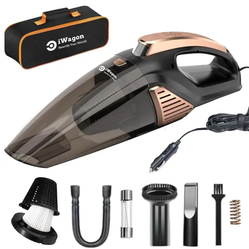 Image of iWagon i2008 Car Vacuum Cleaner (140W, 5000PA, HEPA Filter) 