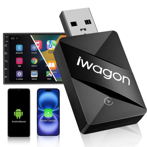 Image of iWagon Wireless CarPlay/Android Auto Adapter – Plug & Play