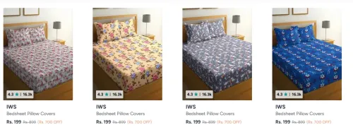 Image of IWS Bedhseets starting ₹199 