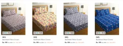 IWS Bedhseets starting ₹199