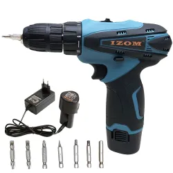 IZOM 12V Cordless Drill Machine Set 10 Pcs